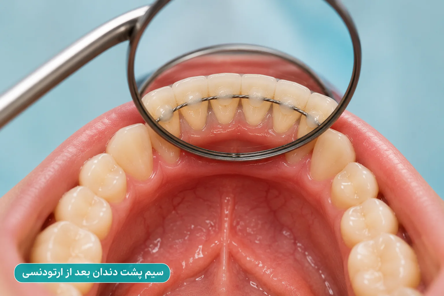 سیم پشت دندان بعد ارتودنسی