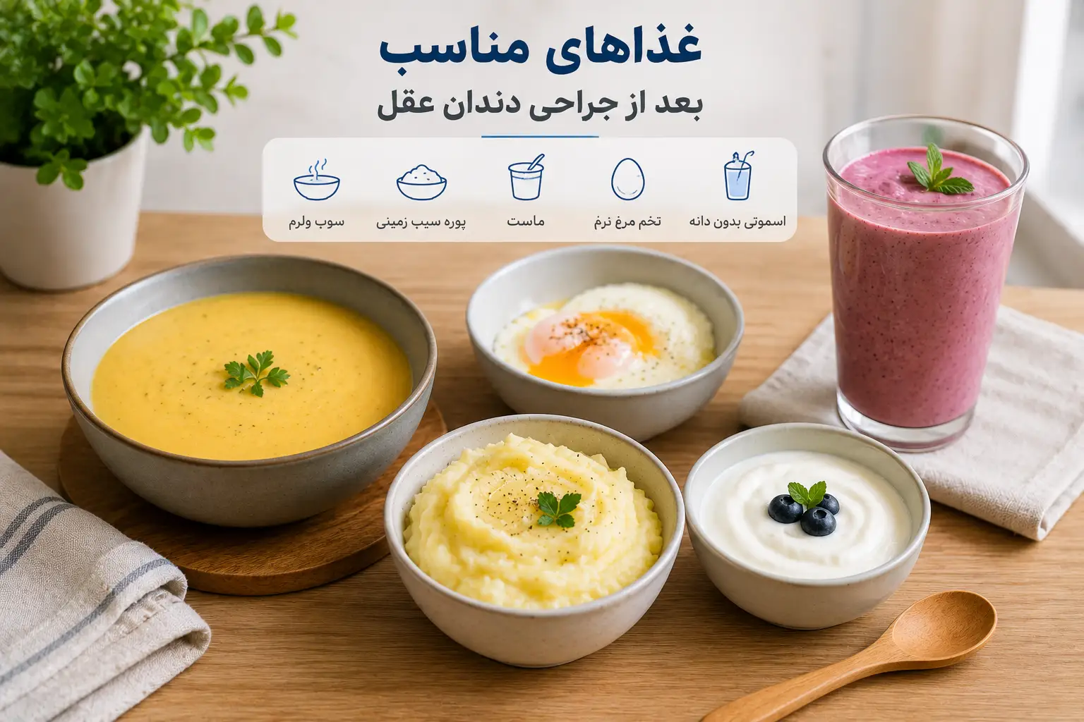 بعد از جراحی دندان عقل چه بخوریم